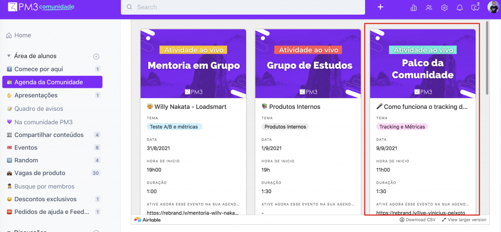 framework de naming - palco da comunidade