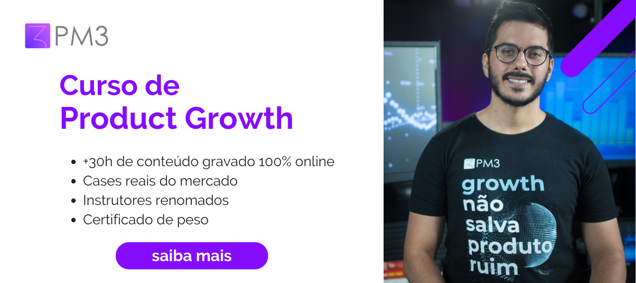 a foto mostra thiago rocha, instrutor do curso de product growth da pm3