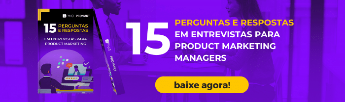 banner divulgação do e-book 15 perguntas e respostas para entrevistas em Product Marketing