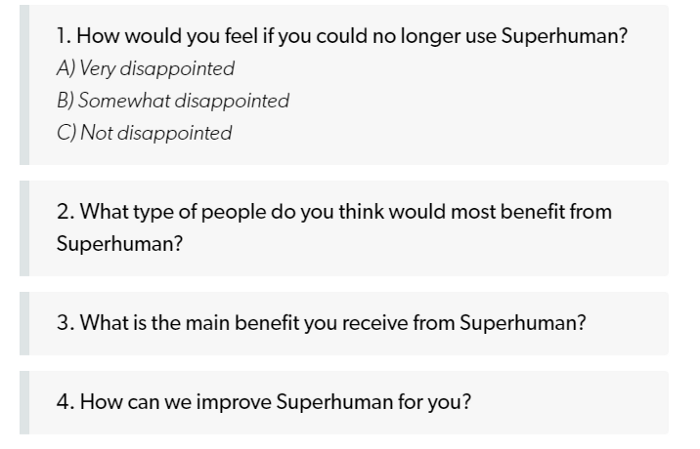 Sean Ellis Survey