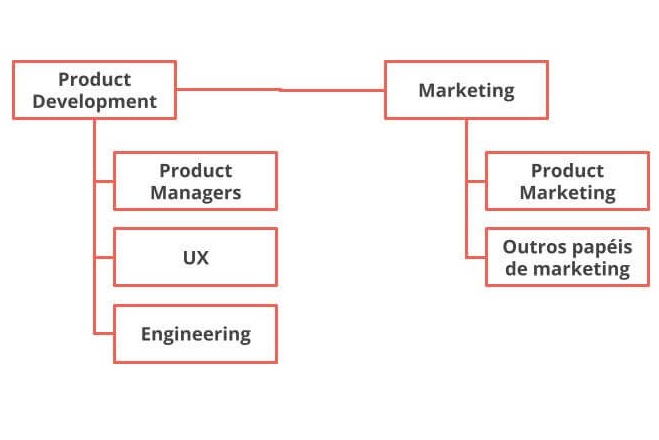 representação gráfica da estrutura ideal de um time de produto