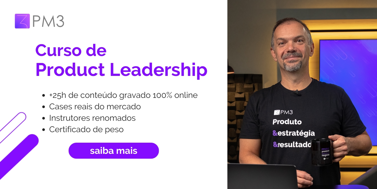 saiba mais sobre o curso de product leadership da pm3. a foto mostra joaquim torres, instrutor do curso