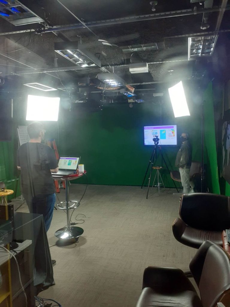 bastidores de gravação do Curso de Product Management da PM3