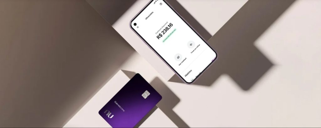 exemplo de design minimalista nubank